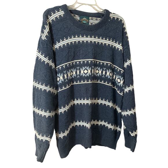 Vintage 80s Jantzen Grandpa Sweater Cosby Men's XL Crewneck USA - Picture 3 of 6